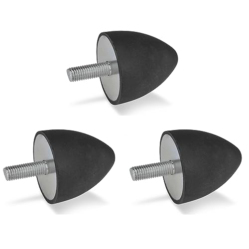 Ganter Normelemente GN 353-35-40-M8-S-55 ANSCHLAGPUFFER MIT SCHRAUBE, schwarz, Gewinde d2: M8 von Ganter Normelemente
