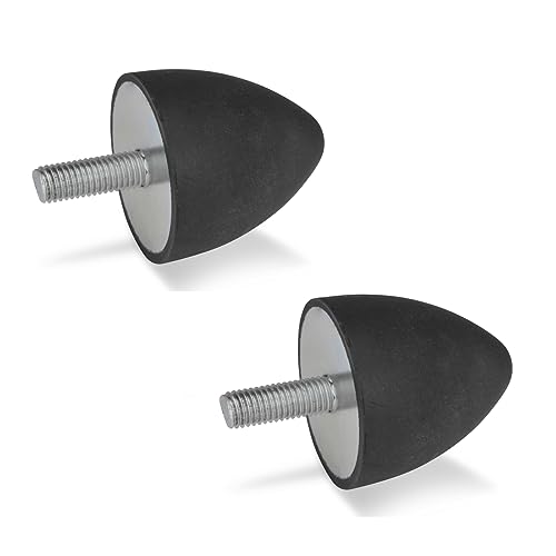 Ganter Normelemente GN 353-50-68-M10-S-55 ANSCHLAGPUFFER MIT SCHRAUBE, schwarz, Gewinde d2: M10 von Ganter Normelemente