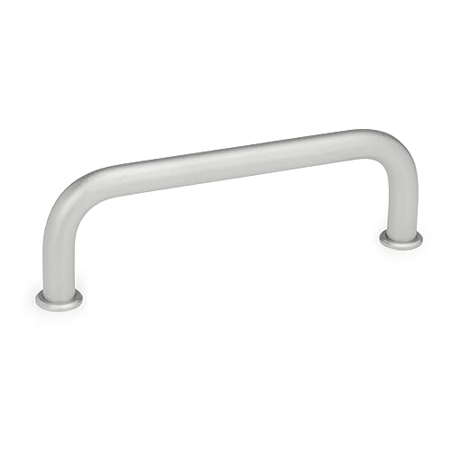 Ganter Normelemente GN 425-NI-12-200-GS 425-NI-12-200-GS-Edelstahl-Bügelgriffe, Silber, Länge l: 200mm von Ganter Normelemente