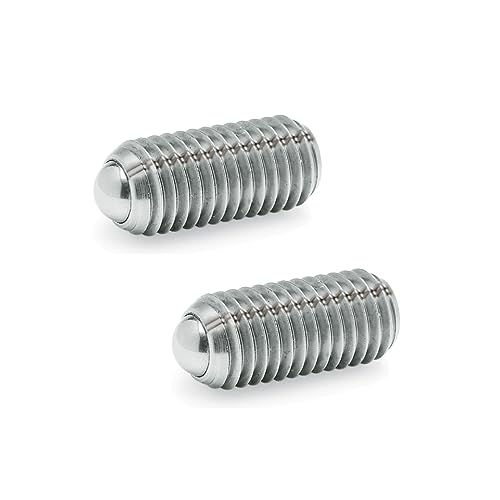 Ganter Normelemente GN 615.3-M10-KSN 3-M10-KSN-Federnde Druckstücke mit Innensechskant, Silber, Gewinde d1: M10, 2 Stück Ganter Normelemente GN 615.3-M10-KSN 3-M10-KSN-Federnde Druckstücke mit Innensechskant, Silber, Gewinde d1: M10, 2 Stück von Ganter Normelemente