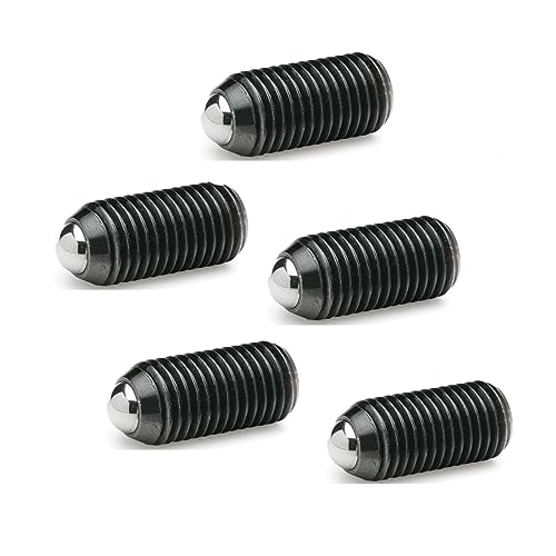 Ganter Normelemente GN 615.3-M5-K 3-M5-K-Federnde Druckstücke mit Innensechskant, Schwarz, Gewinde d1: M5, 5 Stück Ganter Normelemente GN 615.3-M5-K 3-M5-K-Federnde Druckstücke mit Innensechskant, Schwarz, Gewinde d1: M5, 5 Stück von Ganter Normelemente