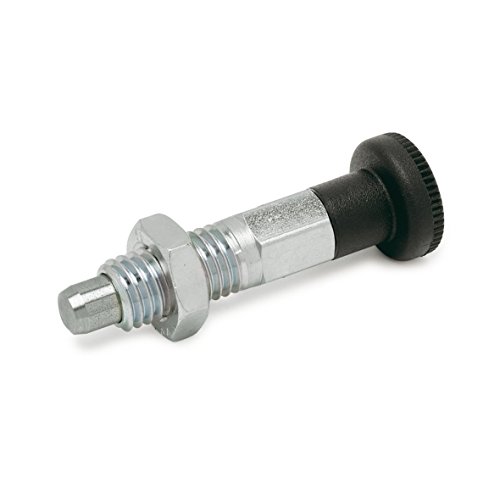 Ganter Normelemente GN 717-10-M16X1, 5-BK-ST - Rastbolzen, Silber, 2 Stück von Ganter Normelemente