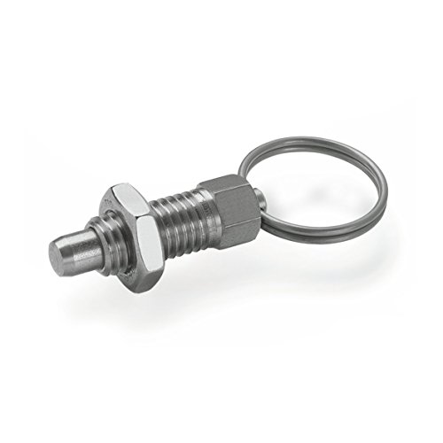 Ganter Normelemente GN 717-4-M8X1-AK-NI Edelstahl-Rastbolzen, silber, 2 Stück von Ganter Normelemente