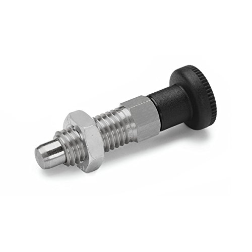 Ganter Normelemente GN 717-5-M10X1-BK-NI - Edelstahl-Rastbolzen, Silber, 2 Stück von Ganter Normelemente