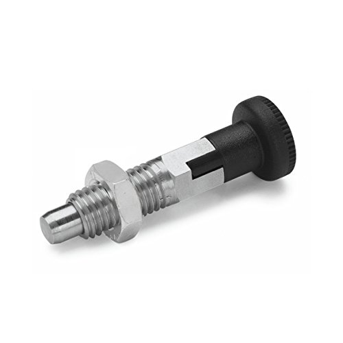 Ganter Normelemente GN 717-8-M12-CK-NI Edelstahl-Rastbolzen, silber, 2 Stück von Ganter Normelemente