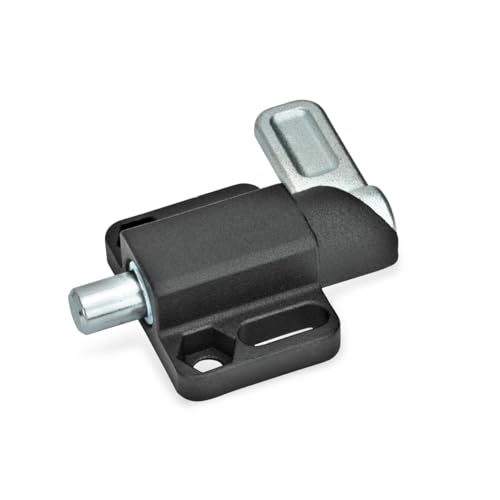 Ganter Normelemente GN 722.3-10-20-R-SW Federriegel, schwarz, Rastkurve rechts Bolzen: 10mm von Ganter Normelemente
