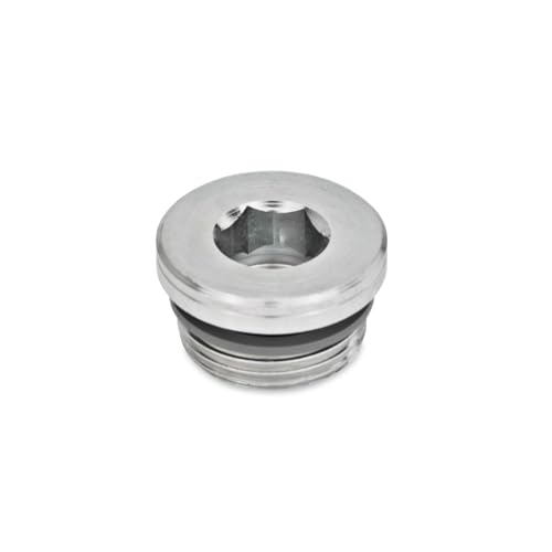 Ganter Normelemente GN 749-G1-B 749-G1-B-Verschlussschrauben, Silber, Zollgewinde d1: G1, 2 Stück von Ganter Normelemente