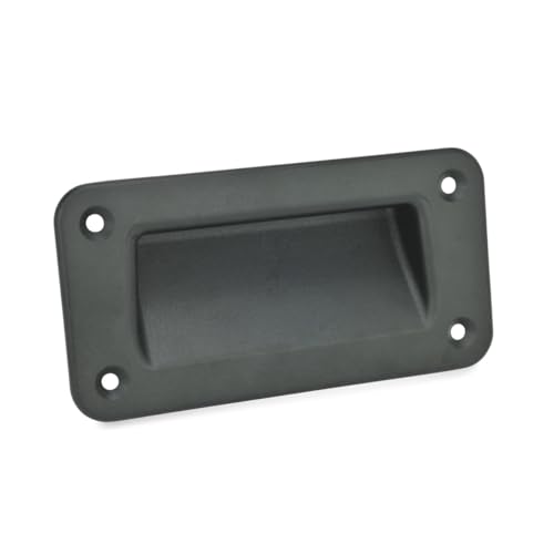 Ganter Normelemente | Griffschale Zink-Druckguss | Montage von Bedienungsseite | Breite 155mm | GN 7330-155-A-1-SW | Schalengriff von Ganter Normelemente