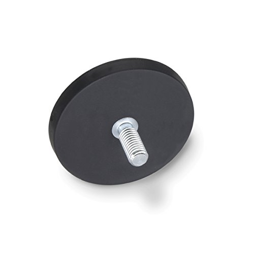 Ganter Normelemente | Haltemagnete mit Gewindezapfen und Gummiummantelung - GN 51.3-ND-43-SW | Neodym, Eisen, Bor | 1 Stück, Schwarz Ganter Normelemente | Haltemagnete mit Gewindezapfen und Gummiummantelung - GN 51.3-ND-43-SW | Neodym, Eisen, Bor | 1 Stück, Schwarz von Ganter Normelemente