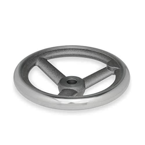 Ganter Normelemente | Handrad Gusseisen | DIN 950-GG-80-B12-A | Durchmesser d1: 80mm; Bohrung d2: 12mm von Ganter Normelemente