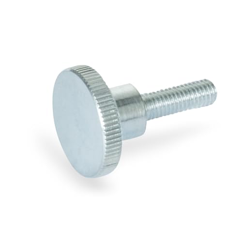Ganter Normelemente | Hohe Rändelschrauben - DIN 464-M2,5-12-ZB | Gewinde M2,5 | Gewindelänge: 12mm | Stahl verzinkt | 5 Stück von Ganter Normelemente