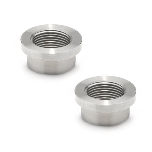 Ganter Normelemente | Schweißmuffe, Muffe | Edelstahl | 2 Stück | Feingewinde M20x1,5 | mit Bund | GN 7490-NI-M20X1,5-B von Ganter Normelemente