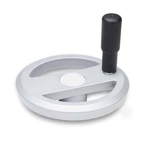 Ganter Normelemente | Speichenhandräder mit drehbarem Griff - GN 924-160-B14-R-SR | Aluminium | Silber, strukturmatt | 1 Stück von Ganter Normelemente