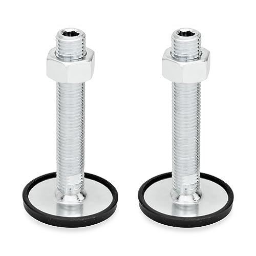 Ganter Normelemente | Stellfuß - GN 40-50-M16-125-A1-UK | Fußdurchmesser 50mm | Gummi Aufgeklipst | Stahl verzinkt | 2 Stück Ganter Normelemente | Stellfuß - GN 40-50-M16-125-A1-UK | Fußdurchmesser 50mm | Gummi Aufgeklipst | Stahl verzinkt | 2 Stück von Ganter Normelemente