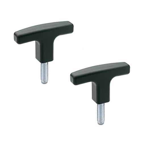 Ganter Normelemente | T-Griffschrauben | Möbelgriffe | Schrankgriffe | Schubladengriffe | GN 563.1-80-M10-30 | Kunststoff | Griff 80mm | Gewinde M10x30 | 2 Stück von Ganter Normelemente