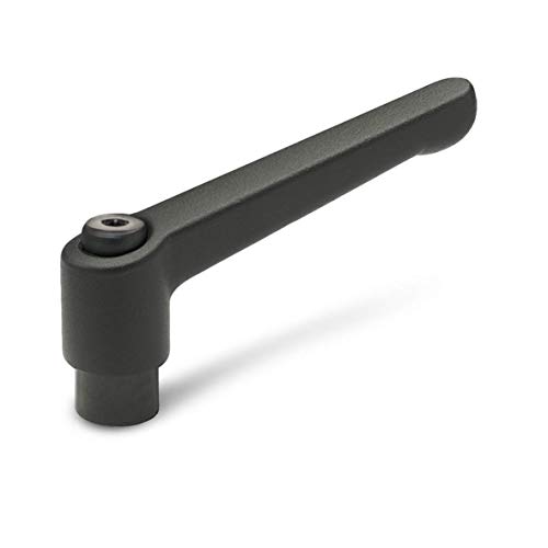 Ganter Normelemente | Verstellbare Klemmhebel mit Gewindebuchse - GN 300-108-M14-SW | Buchse Stahl brüniert | Griff Zink-Druckguss schwarz, kunststoffbeschichtet | 1 Stück Ganter Normelemente | Verstellbare Klemmhebel mit Gewindebuchse - GN 300-108-M14-SW | Buchse Stahl brüniert | Griff Zink-Druckguss schwarz, kunststoffbeschichtet | 1 Stück von Ganter Normelemente