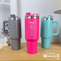 1, 2 L Thermobecher Aus Metall | Personalisierter Gravierter Becher Tumbler Mit Deckel Isolierbecher Geschenkidee Nachhaltig von Ganznachwunsch