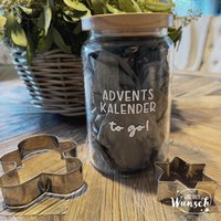 Adventskalender/ Vorratsglas Holzdeckel | Weihnachten Keksglas Plott 1270Ml Geschenk Zu Glas Aufbewahrungsglas Adventskalender/ Vorratsglas Holzdeckel | Weihnachten Keksglas Plott 1270Ml Geschenk Zu Glas Aufbewahrungsglas von Ganznachwunsch
