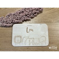 Frühstücksbrettchen | Baby Geschenk Frühstücksbrett Brettchen Personalisiert Geburtstagsgeschenk Geburt Einschulung Taufgeschenk Frühstücksbrettchen | Baby Geschenk Frühstücksbrett Brettchen Personalisiert Geburtstagsgeschenk Geburt Einschulung Taufgeschenk von Ganznachwunsch