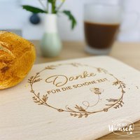 Frühstücksbrettchen Holz | Danke Holzbrett Geschenkidee Geburtstagsgeschenk Brettchen Frühstücksbrett Biene von Ganznachwunsch