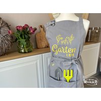Schürze | Personalisierte Gartenschürze Garten Gartenliebe Schutzkleidung Grillschürze Latzschürze von Ganznachwunsch