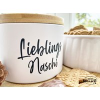 Personalisierte Vorratsdose Metall Rund | Keksdose/Naschdose Mit Aufdruck Lieblingsnaschi Zeller Dose Geschenk Küche Personalisiert Personalisierte Vorratsdose Metall Rund | Keksdose/Naschdose Mit Aufdruck Lieblingsnaschi Zeller Dose Geschenk Küche Personalisiert von Ganznachwunsch