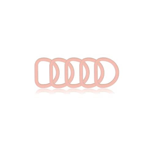 D-Ring aus Zink mit Silikon-Beschichtung 20mm, 5er Set, Materialstärke 4 mm, DIY Hunde-Halsband, nichtrostend, Ideal mit Paracord 550, Farbe: Pastell-Rosa von Ganzoo