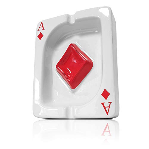 Ganzoo Aschenbecher im Poker-Karten Design, Karo Symbol Ass von Ganzoo