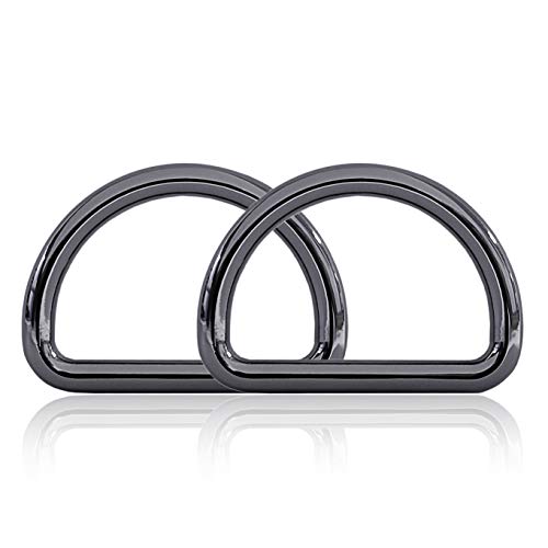 Ganzoo D - Ring aus Stahl, 2er Set, Materialstärke 4mm, DIY Hunde-Halsband, nichtrostend, Ideal mit Paracord 550, Farbe Titan von Ganzoo