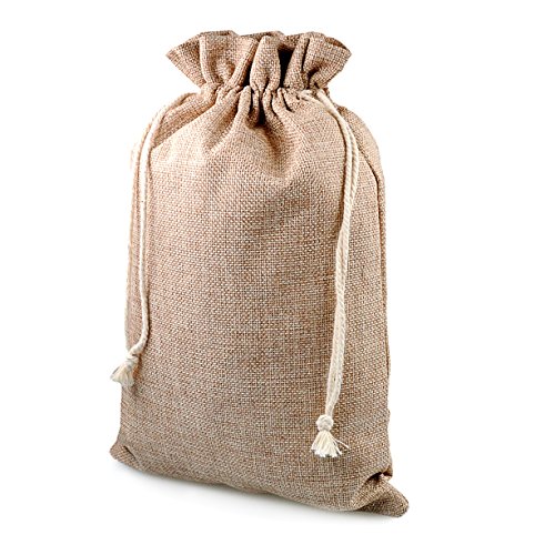 Ganzoo Geschenk-säckchen für Weihnachten, 4 Stück im Set, Jute-säckchen, Jute-Sack, Jute-Beutel, Stoff-Beutel, Natur Säckchen, Sack, Beutel, Größe: XL (29,5 cm x 20,5 cm), Farbe beige/Natur, Marke von Ganzoo