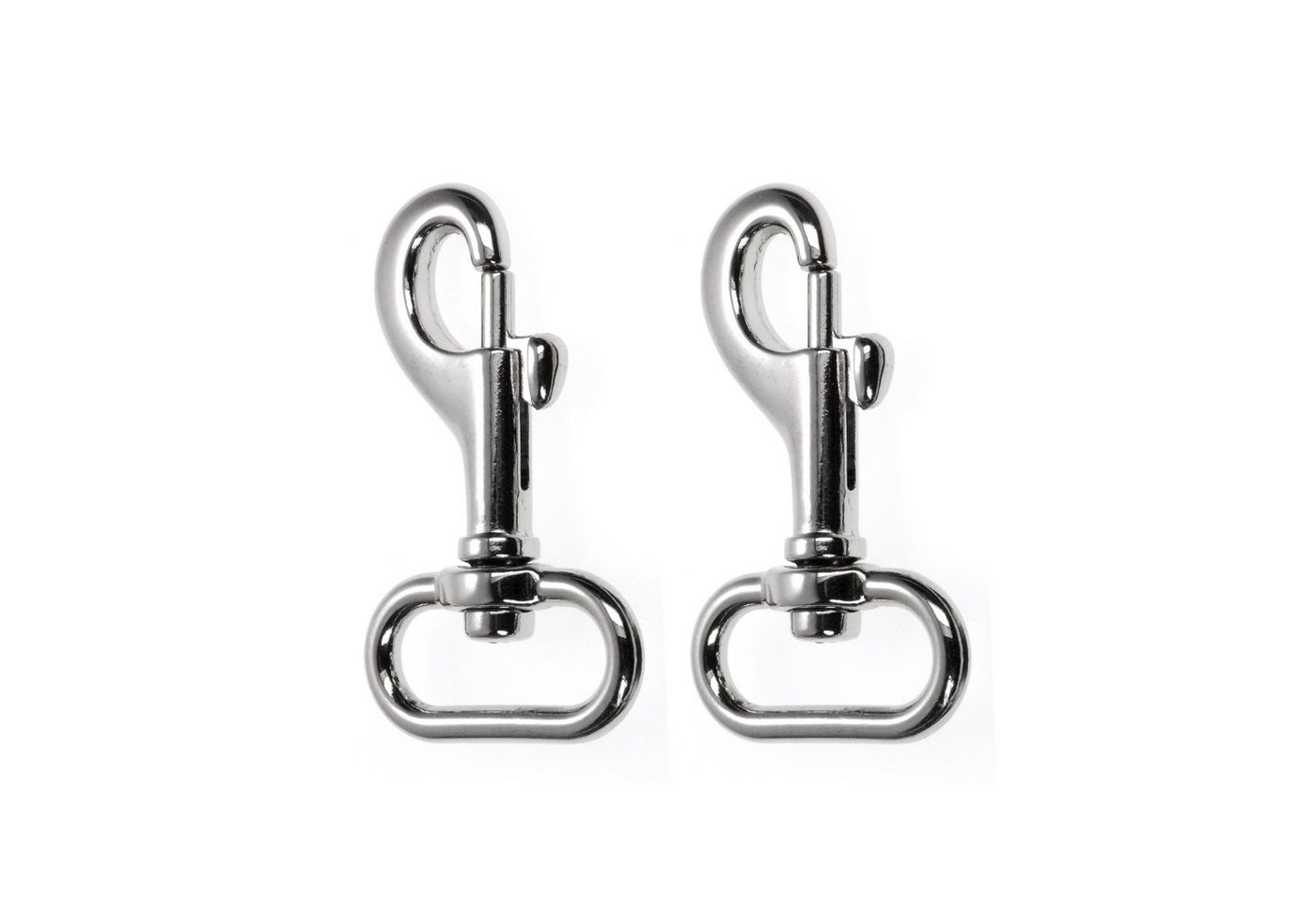 Ganzoo Karabiner 2er Set Karabiner-Haken mit Drehgelenk für Hunde-Leine, Stahl 58mm von Ganzoo