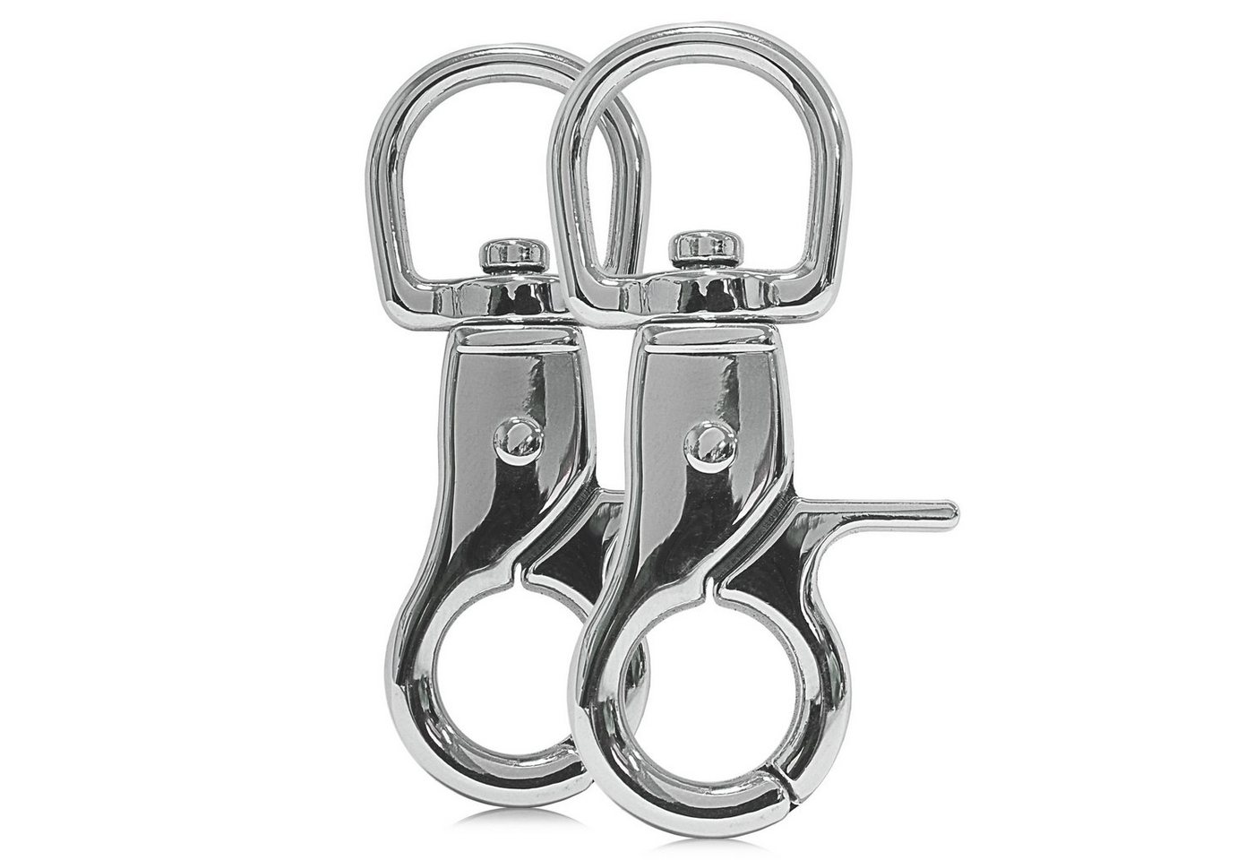 Ganzoo Karabiner 2er Set Karabiner-Haken mit Drehgelenk für Hunde-Leine, Stahl 60mm von Ganzoo