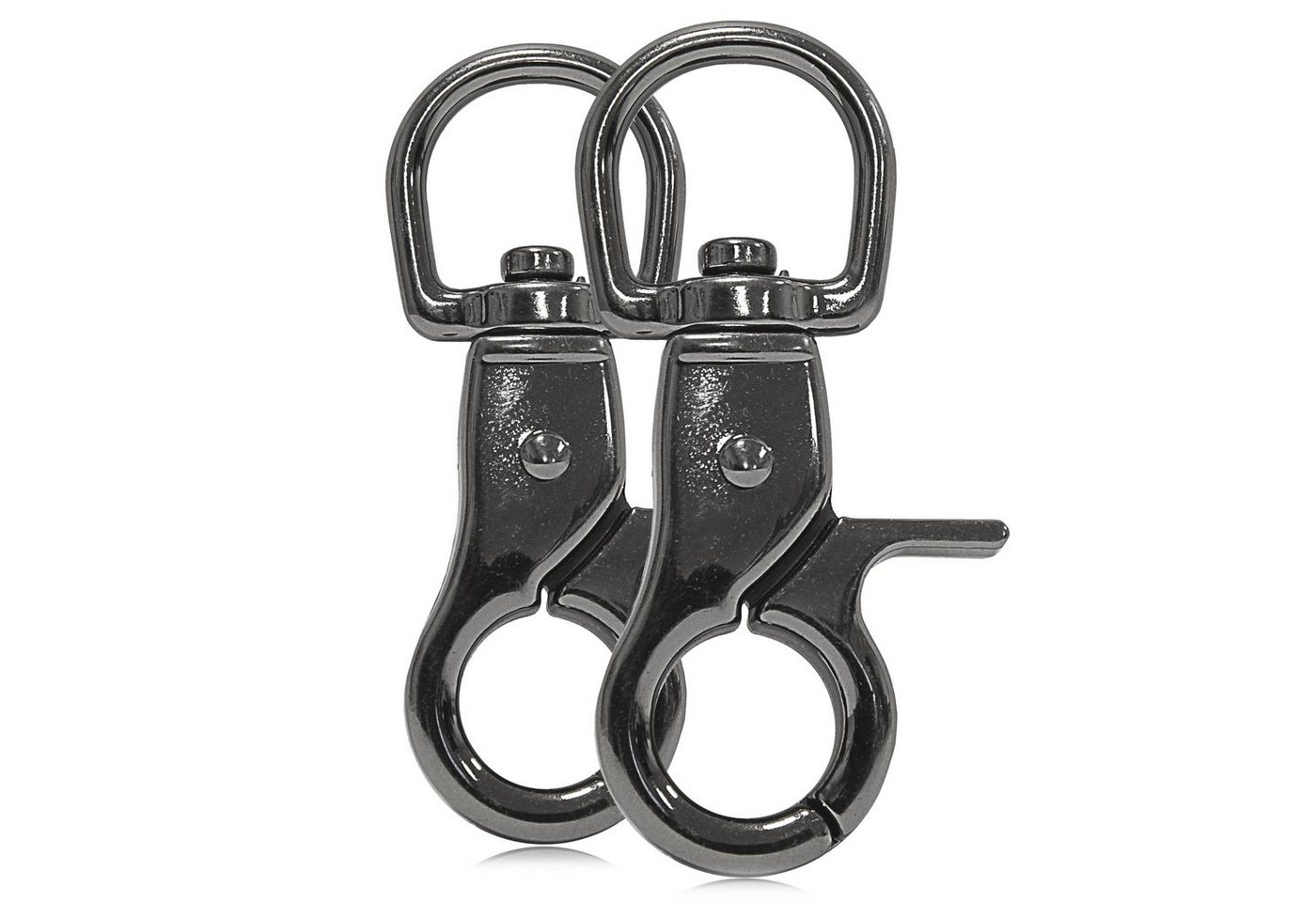 Ganzoo Karabiner 2er Set Karabiner-Haken mit Drehgelenk für Hunde-Leine, Stahl 60mm von Ganzoo