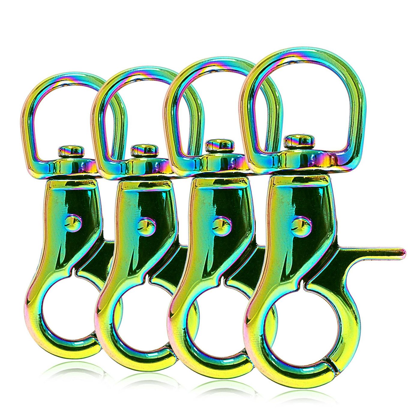 Ganzoo Karabiner 4er Set Karabiner-Haken mit Drehgelenk für Hunde-Leine, Stahl 60mm von Ganzoo