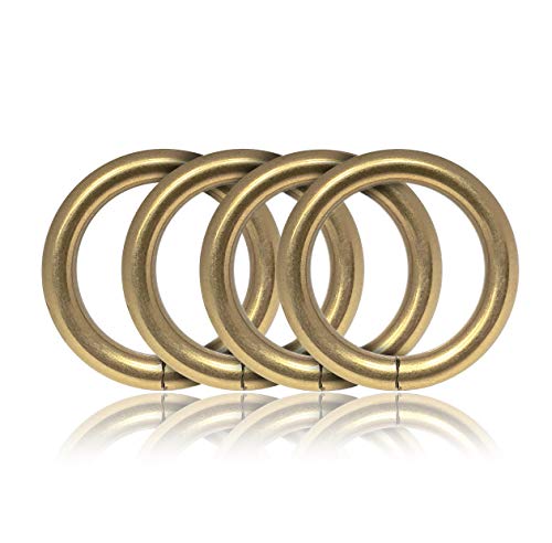 Ganzoo O - Ring aus Stahl, 4er Set, DIY Hunde-Leine/Hunde-Halsband, nichtrostend, Ideal mit Paracord 550, geschweißt, Farbe: Gold von Ganzoo