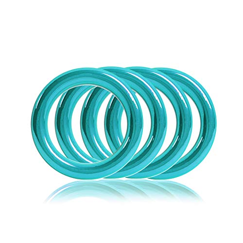 O - Ring aus Druckguss 25mm, 4er Set, DIY Hunde-Leine/Hunde-Halsband, nichtrostend, Ideal mit Paracord 550, Farbe: türkis von Ganzoo