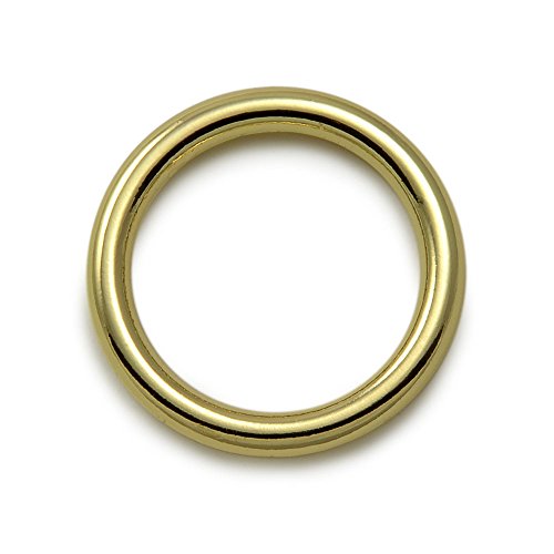 Ganzoo O - Ring aus Stahl, 5er Set, DIY Hunde-Leine/Hunde-Halsband, nichtrostend, Ideal mit Paracord 550, ohne Schweißnaht, Farbe: Goldoptik von Ganzoo