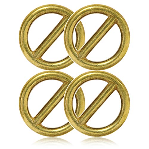 O - Ring 20mm mit Steg aus Stahl, 4er Set, DIY Hunde-Leine/Hunde-Halsband, nichtrostend, Steg-Ring ideal mit Paracord 550, geschweißt, Farbe: Gold von Ganzoo