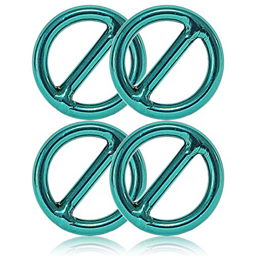 O - Ring 20mm mit Steg aus Stahl, 4er Set, DIY Hunde-Leine/Hunde-Halsband, nichtrostend, Steg-Ring ideal mit Paracord 550, geschweißt, Farbe: türkis von Ganzoo