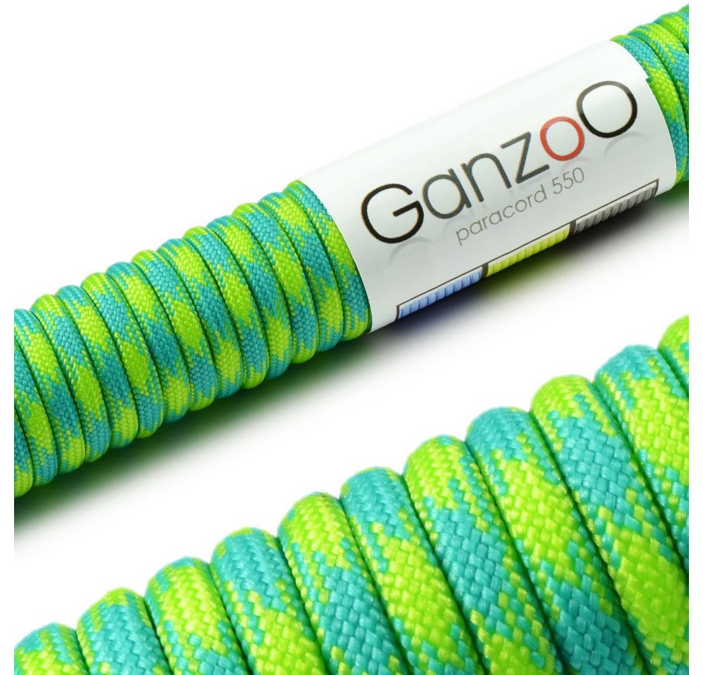 Ganzoo Paracord 550 Seil / Typ III / Mehrfarbig Seil von Ganzoo