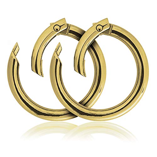 Karabiner-Ring, Verbinder-Ring für Schulter-Gurt, nichtrostend, Ideal für Handtaschen (Gold) von Ganzoo