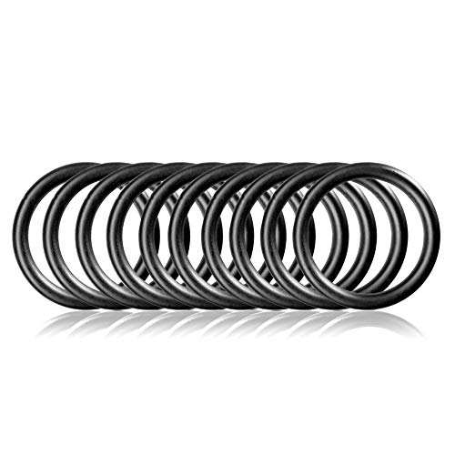O - Ring aus Stahl M, 10er Set, DIY Hunde-Leine/Hunde-Halsband, nichtrostend, Ideal mit Paracord 550, geschweißt, Farbe: schwarz matt von Ganzoo