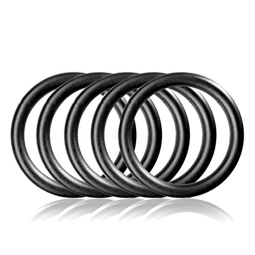 O - Ring aus Stahl M, 5er Set, DIY Hunde-Leine/Hunde-Halsband, nichtrostend, Ideal mit Paracord 550, geschweißt, Farbe: schwarz matt von Ganzoo