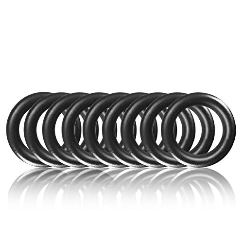 O - Ring aus Stahl S, 10er Set, DIY Hunde-Leine/Hunde-Halsband, nichtrostend, Ideal mit Paracord 550, geschweißt, Farbe: schwarz matt von Ganzoo