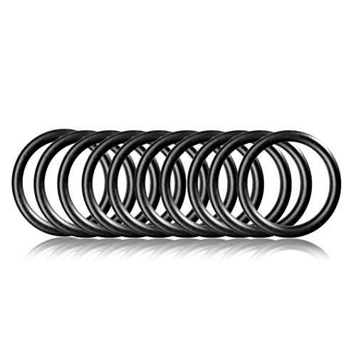 O - Ring aus Stahl XL, 10er Set, DIY Hunde-Leine/Hunde-Halsband, nichtrostend, Ideal mit Paracord 550, geschweißt, Farbe: schwarz matt von Ganzoo