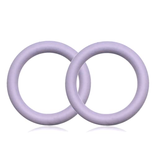 O-Ring aus Zink mit Silikon-Beschichtung 20mm, 2er Set, perfekt für DIY Hunde-Leine und Hunde-Halsband, nichtrostend, Ideal mit Paracord 550, Farbe: Pastell-Flieder von Ganzoo