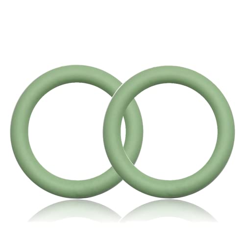 O-Ring aus Zink mit Silikon-Beschichtung 20mm, 2er Set, perfekt für DIY Hunde-Leine und Hunde-Halsband, nichtrostend, Ideal mit Paracord 550, Farbe: Pastell-Grün von Ganzoo