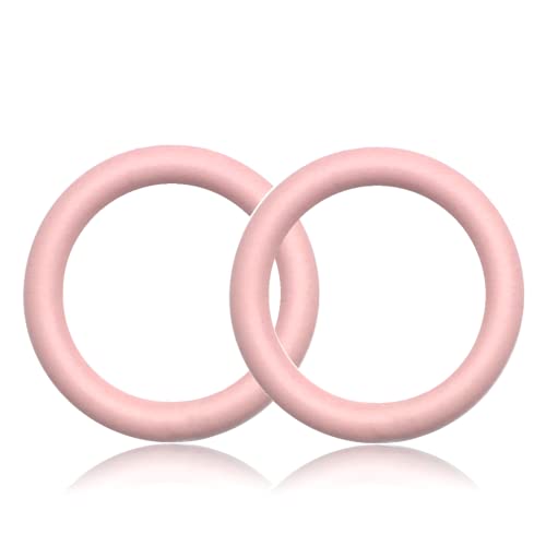 O-Ring aus Zink mit Silikon-Beschichtung 20mm, 2er Set, perfekt für DIY Hunde-Leine und Hunde-Halsband, nichtrostend, Ideal mit Paracord 550, Farbe: Pastell-Rosa von Ganzoo