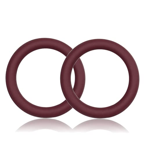 Ganzoo O-Ring Metall für Hunde-Leine, 20mm Innen-Durchmesser, 2 Stück, Zinkring mit Silikon-Beschichtung, Nicht rostend, Rund-Ringe für Paracord 550 Halsband, Handtasche, Metallring, Farbe Weinrot von Ganzoo