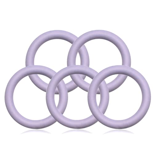 O-Ring aus Zink mit Silikon-Beschichtung 20mm, 5er Set, perfekt für DIY Hunde-Leine und Hunde-Halsband, nichtrostend, Ideal mit Paracord 550, Farbe: Pastell-Flieder von Ganzoo